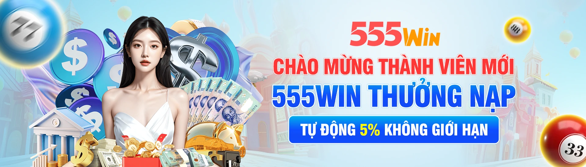 Banner giới thiệu thương hiệu 555Win